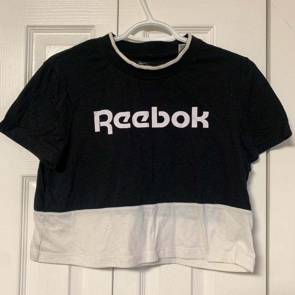 Reebok Black and White Crop Top